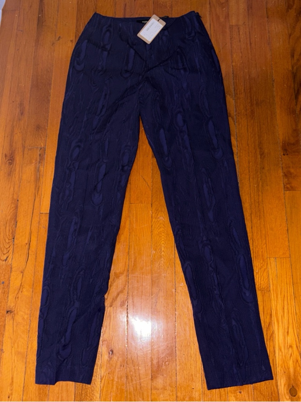 Rachel Comey Navy Textured Stretch Pants